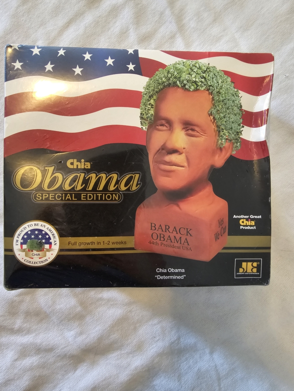 FACTORY SEALED President Barack Obama Special Edition Chia Pet "Determined" 2010